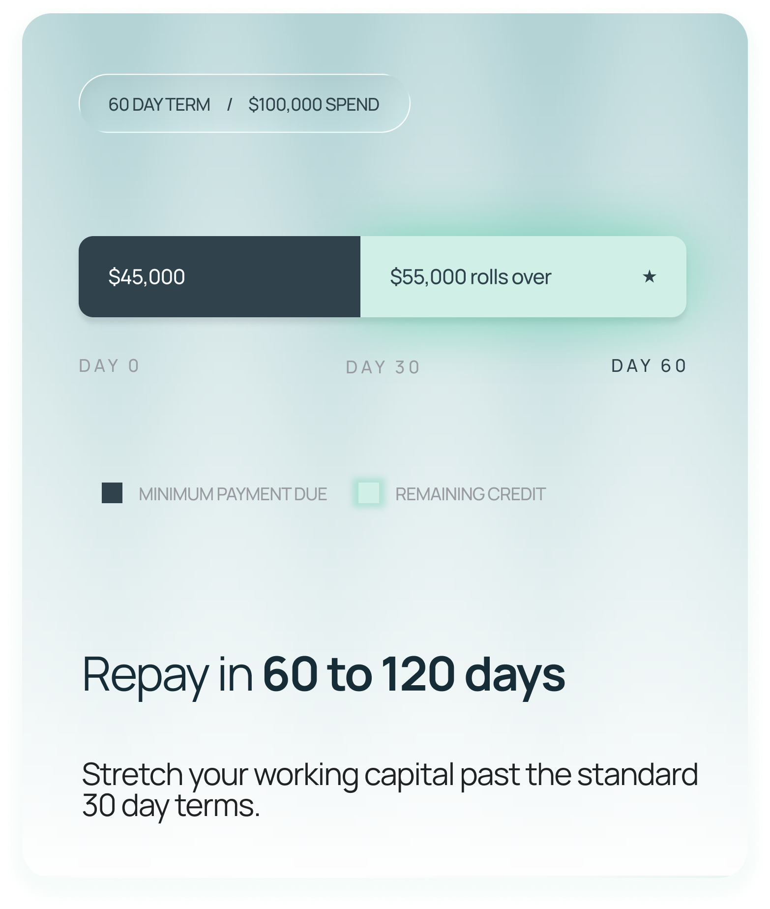 Repay in 60 to 120 days